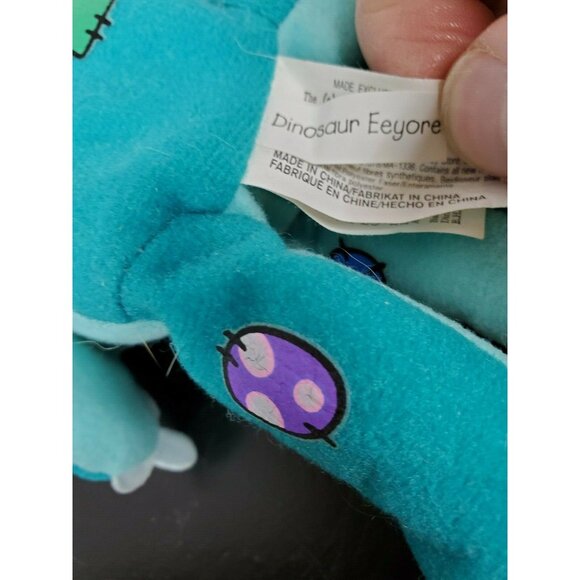 Walt Disney Mouseketoys Mini Bean Bag Dinosaur Eeyore 9" Plush -Dinosaur Costume - Picture 6 of 9